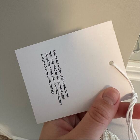 NWT Molly Goddard Silver Gold Metallic Knit Short Sleeve Sweater Top Medium - Picture 14 of 16